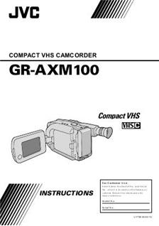 JVC GR AXM 100 manual. Camera Instructions.